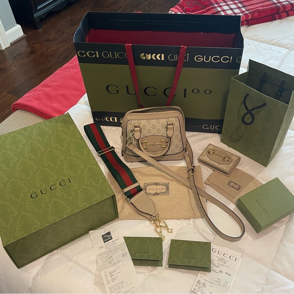 Gucci Horsebit 1955 Mini Handbag and Matching Wallet